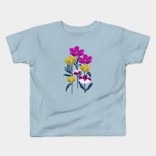 Bold tropical flowers Kids T-Shirt